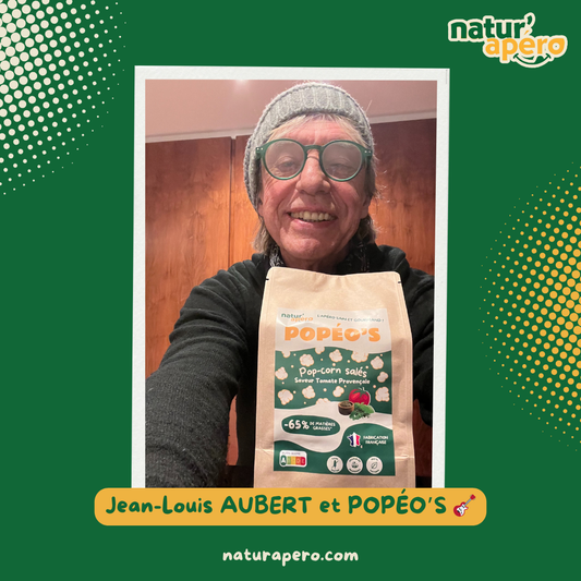 🎸 Le jour où Jean-Louis Aubert a goûté POPÉO'S, le popcorn apéro le plus sain de France 🇫🇷
